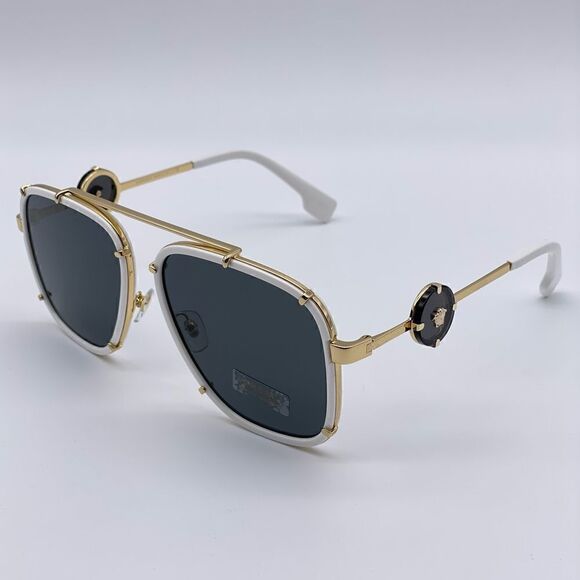 BRAND NEW VERSACE VE2233 147187 White/Dark Grey Unisex Sunglasses main image 10